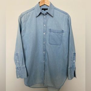 Banana Republic light washed oversized denim shirt
